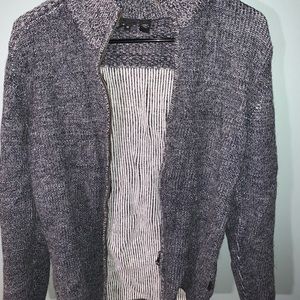 Men’s zip up knit sweater